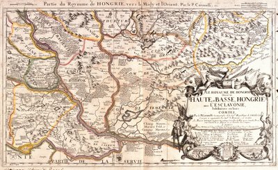 Karta över den orientaliska delen av kungariket Ungern (gravyr av Jean Baptiste Nolin