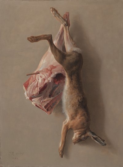 En hare och ett lammben, 1742 av Jean Baptiste Oudry