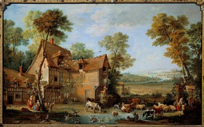 Gårdsmålningen av Jean Baptiste Oudry (1686-1755) 1753 av Jean Baptiste Oudry