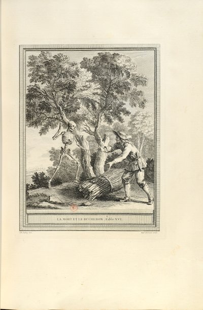 La mort et le bûcheron Döden och vedhuggaren, 1755. av Jean Baptiste Oudry