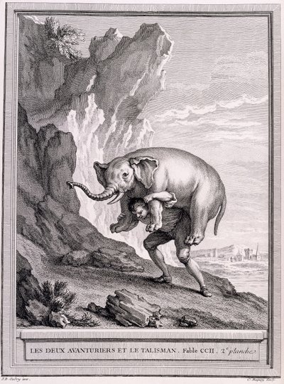 De två äventyrarna och talismanen, ca 1755-1759 av Jean Baptiste Oudry
