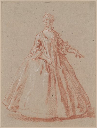 Stående Kvinna av Jean Baptiste Oudry