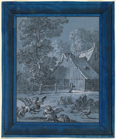 Partridgen och tupparna av Jean Baptiste Oudry