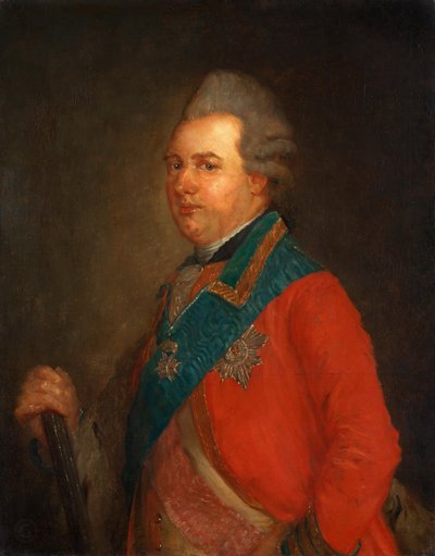 Porträtt av prins Charles av Hessen-Kassel 1744-1836. av Jean Baptiste Perronneau
