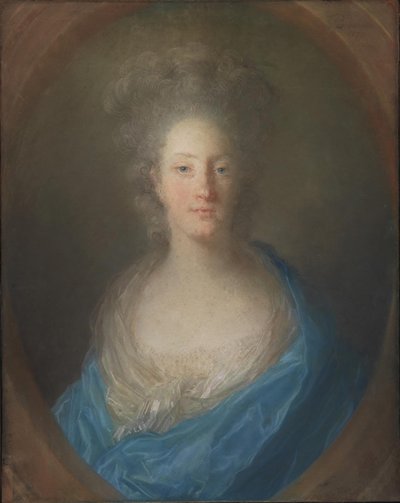 Porträtt av en dam av Jean Baptiste Perronneau