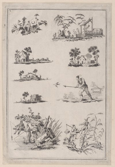 Chinoiserie Ornaments, ca. 1760-85. av Jean Baptiste Pillement