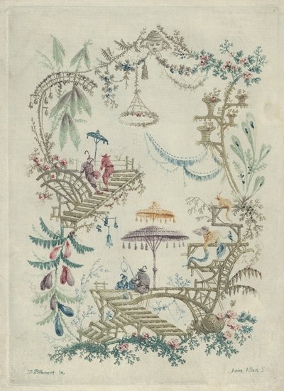 Chinoiserie från New Suite of Chinese Arabesque Notebooks, 1790-99. av Jean Baptiste Pillement