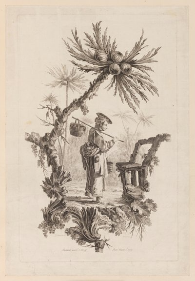 Figur Med Korg Under Gren av Jean Baptiste Pillement
