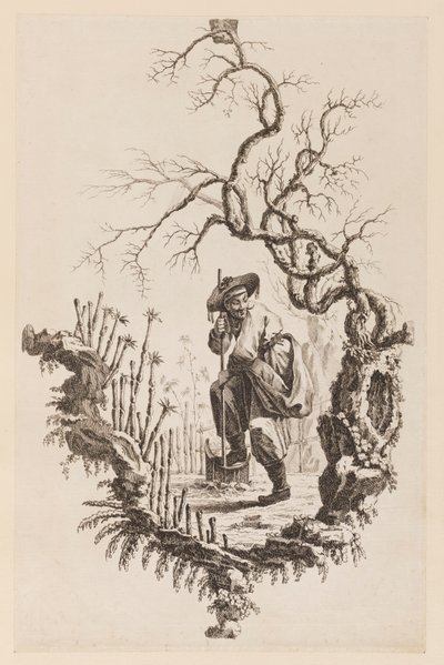 Figur och gren av Jean Baptiste Pillement