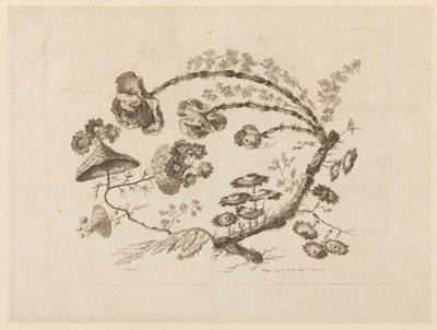 Flower Boughs, från "Samling av olika fantasiblommor i kinesisk smak" av Jean Baptiste Pillement