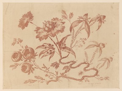 Flower Boughs, från "Collection of Different Fantasy Flowers in Chinese Taste" av Jean Baptiste Pillement