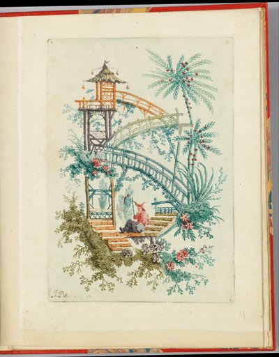 Ornamental design från "Nouvelle suite de cahiers chinois a l