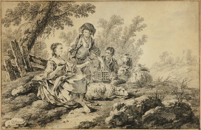Pastoral scen av Jean Baptiste Pillement