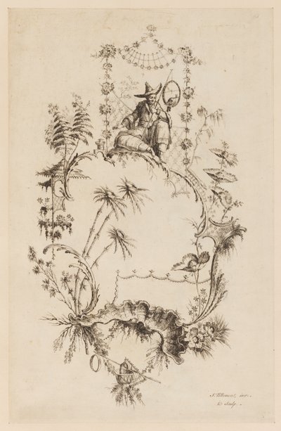 Tavla 3, från "A New Book of Chinese Ornaments" av Jean Baptiste Pillement