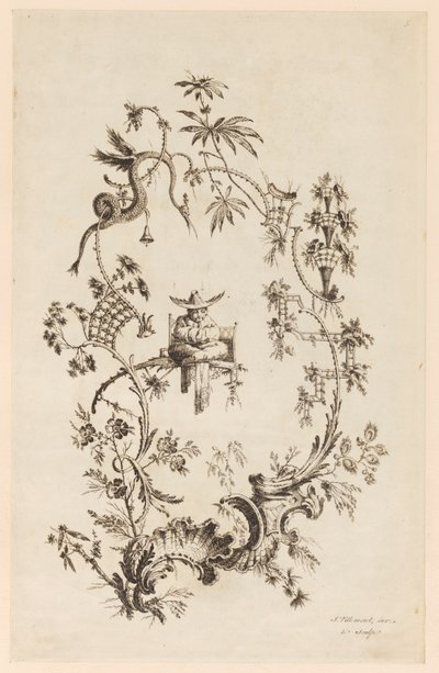 Tavla 5, från "A New Book of Chinese Ornaments" av Jean Baptiste Pillement