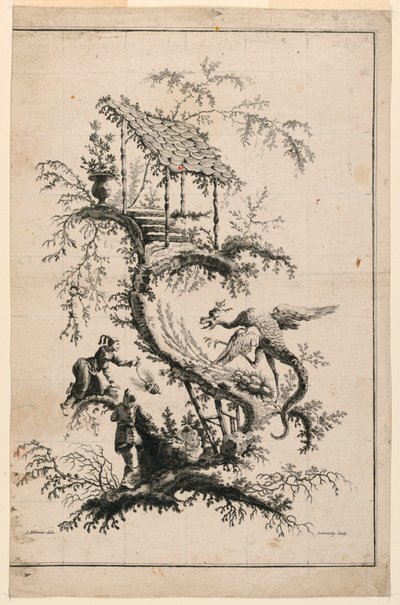 Tallrik, från Chinese Game Suite av Jean Baptiste Pillement
