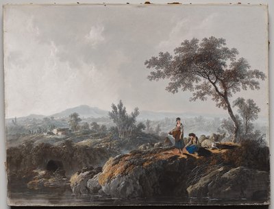 Herdar i ett landskap av Jean Baptiste Pillement