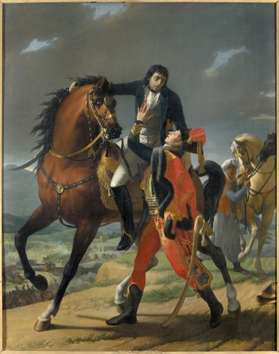 General Louis Charles Antoine Desaix dog i slaget vid Marengo den 14 juni 1800 av Jean Baptiste Regnault