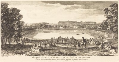 Utsikt över slottet i Versailles från Cote de l