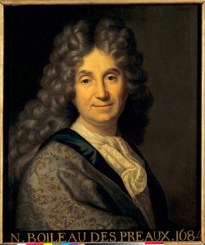 Porträtt av Nicolas Boileau Despreaux (Boileau-Despreaux) (1636-1711) - Målning av Jean Baptiste Santerre (1651-1717) av Jean Baptiste Santerre