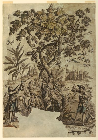 Fågeljakt av Jean Baptiste Scotin I
