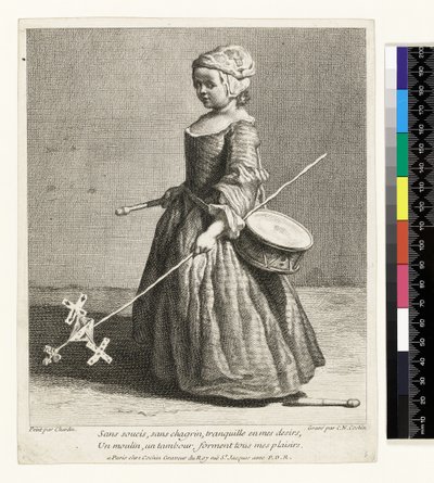 Den unge soldaten, graverad av Charles Nicolas Cochin I (1688-1754) 1738 (etsning och gravyr) av Jean Baptiste Simeon (after) Chardin