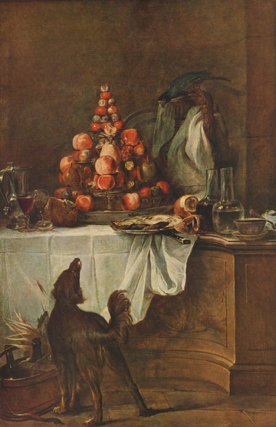 Stilleben av Chardin, 1728, 1939. av Jean-Baptiste Simeon Chardin