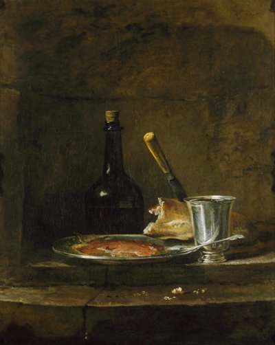 Förbereder frukosten, eller Silverbägaren, före 1728. av Jean Baptiste Simeon Chardin