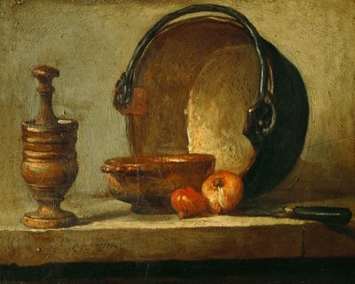 Stilleben med koppargryta, 1732. av Jean-Baptiste Simeon Chardin