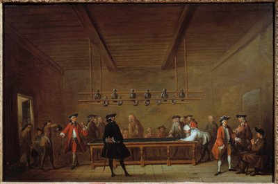 Poolfestmålningen av Jean Baptiste Simeon Chardin (1699-1779) 1725 Sön. 0,55x0,83 m Paris, Musee Carnavalet av Jean Baptiste Simeon Chardin