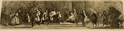 Kirurgen-Barberarens tecken, graverad av Jules de Goncourt av Jean Baptiste Simeon Chardin