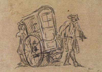 Vinägretten (kol och krita på papper) av Jean-Baptiste Simeon Chardin