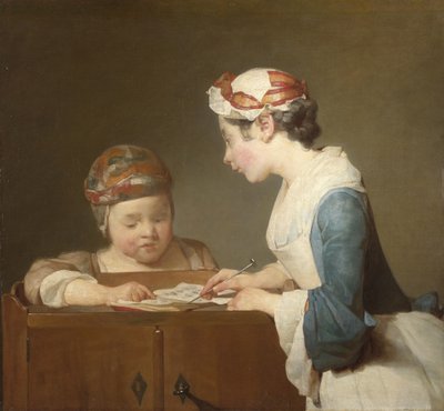 Den unga skolfröken av Jean-Baptiste Simeon Chardin