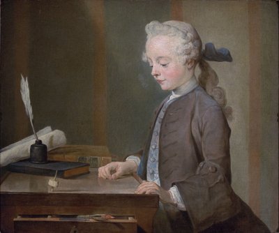 Porträtt av Auguste Gabriel Godefroy av Jean-Baptiste Simeon Chardin