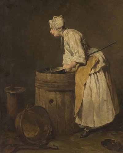 Städerska i grovköket av Jean-Baptiste Simeon Chardin