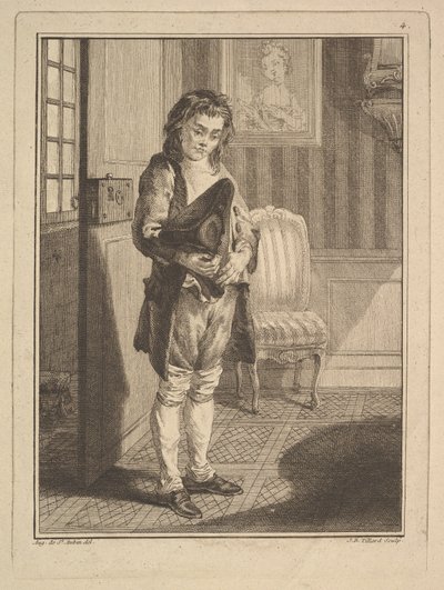 Stripper Shoe Shiner, från Mes gens, ou Les commissionnaires ultramontains au servi..., 1766-70. av Jean Baptiste Tillard