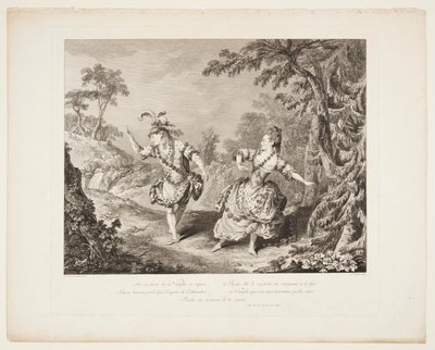 Scen från operan "Sylvie" av Jean Baptiste Tilliard