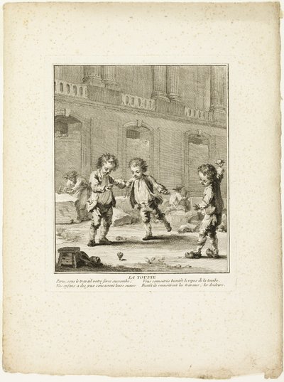 The Top, från The Games of the Urchins of Paris av Jean Baptiste Tilliard I
