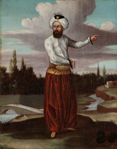 En kaos, en kurir till sultanen av Jean Baptiste Vanmour (workshop of)