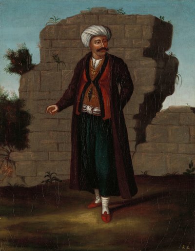 Man från ön Mykonos av Jean Baptiste Vanmour (workshop of)