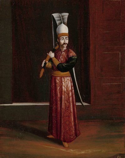 Seliktar Agassi, Equerry to the Sultan (Supreme Vapenbärare) av Jean Baptiste Vanmour (workshop of)