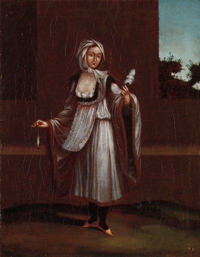 Kvinna från ön Patmos av Jean Baptiste Vanmour (workshop of)