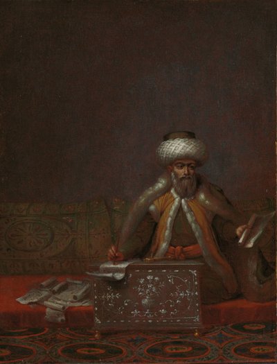The Reis Effendi, chef för kansliet Resan Effendi, kanslichef av Jean Baptiste Vanmour