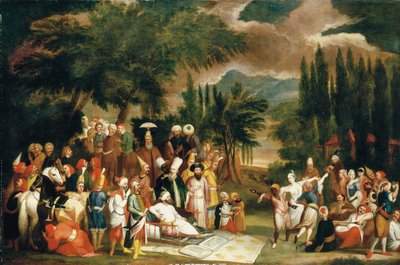Sultan Ahmed III:s jaktsällskap av Jean Baptiste Vanmour