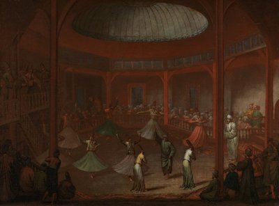 Virvlande dervischer, ca 1730 av Jean Baptiste Vanmour