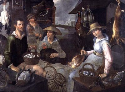 Ett marknadsstånd av Jean Baptiste de (attr. to) Saive