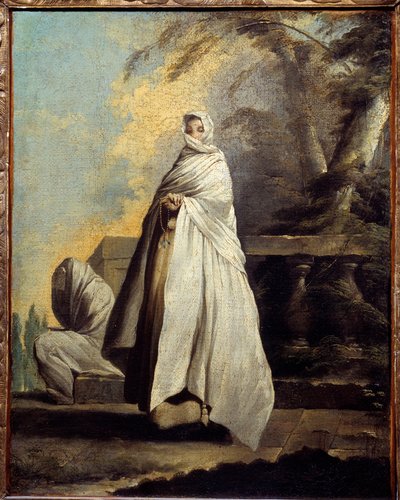 Kvinnor draperade i vitt. Målning av Jean Barbault (1718-1762) av Jean Barbault