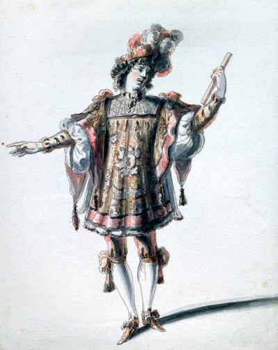 Kostymdesign av Jean Berain den äldre, c1680 av Jean Berain, Jean Baptiste Lully