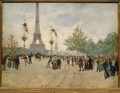 Ingång till världsutställningen i Paris ... av Jean Beraud