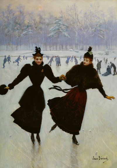 Skatarna, ca. 1890. av Jean Beraud